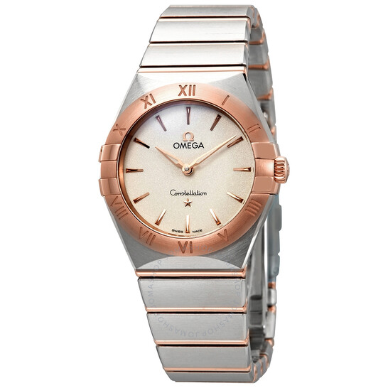 Omega Constellation Manhattan White Silvery Dial 28 mm Ladies Watch 131.20.28.60.02.001