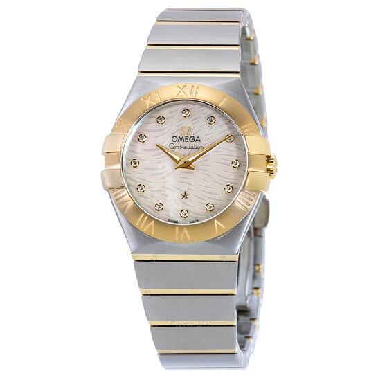 Omega Constellation Mother of Pearl Dial Stainless Steel and 18kt Yellow Gold Watch 123.20.27.60.55.008