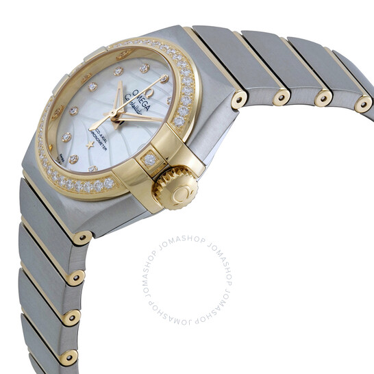 Omega Constellation Mother of Pearl Dial Steel and 18kt Yellow Gold Ladies Watch 123.25.27.20.55.004