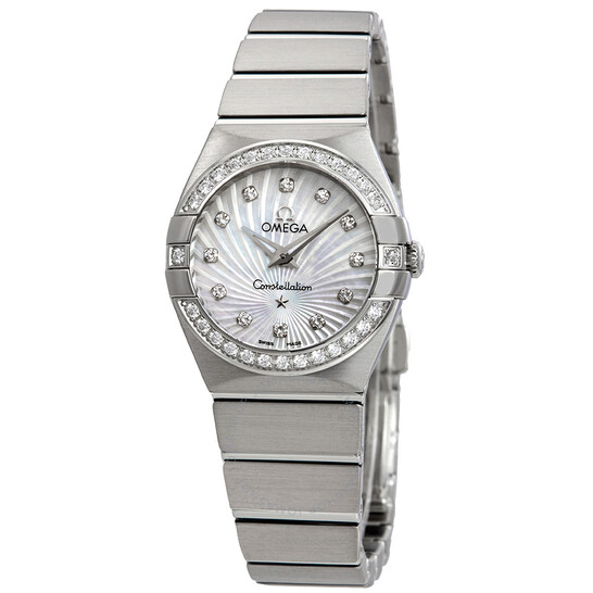 Omega Constellation Mother of Pearl Diamond Dial Ladies Watch 123.15.24.60.55.002