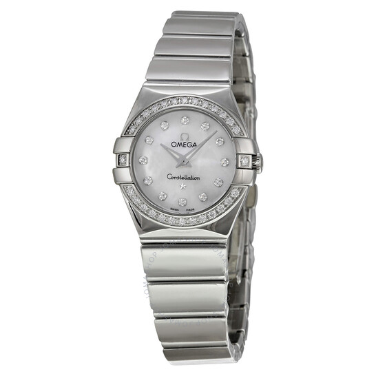 Omega Constellation Mother of Pearl Diamond Dial Ladies Watch 123.15.24.60.55.003