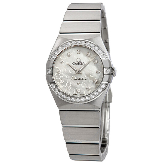 Omega Constellation Mother of Pearl Diamond Dial Ladies Watch 123.15.24.60.55.005