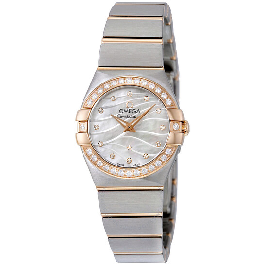 Omega Constellation Mother of Pearl Diamond Dial Ladies Watch 12325246055012