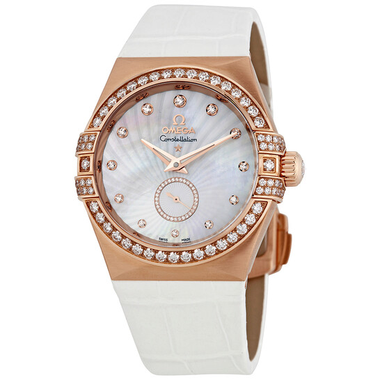 Omega Constellation Mother of Pearl Diamond Dial Ladies Watch 123.58.35.20.55.001