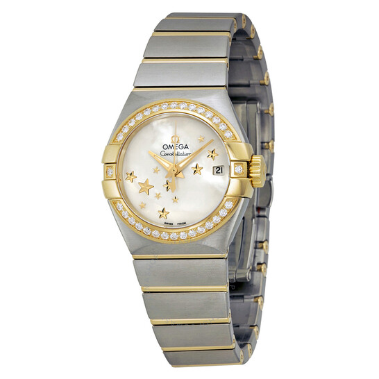 Omega Constellation Mother of Pearl Stainless Steel and Yellow Gold Ladies Watch 12325272005001