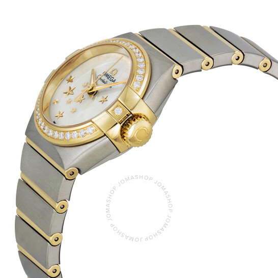 Omega Constellation Mother of Pearl Stainless Steel and Yellow Gold Ladies Watch 12325272005001