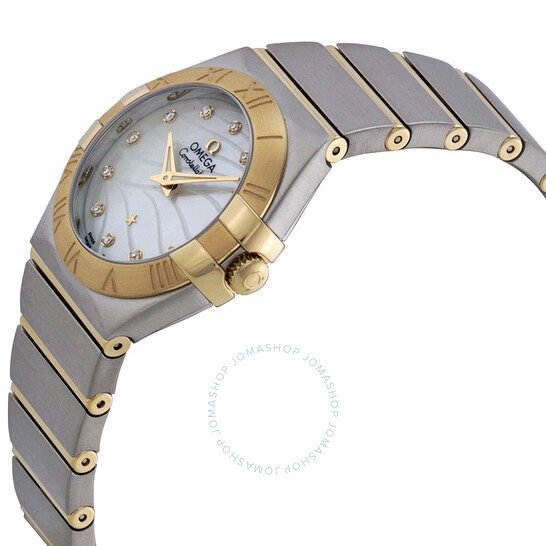 Omega Constellation Mother of Pearl Steel and 18kt Yellow Gold Ladies Watch 12320276055005