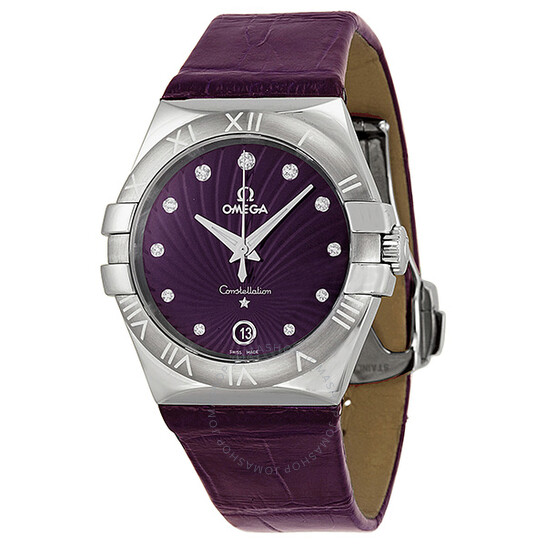 Omega Constellation Purple Diamond Dial Purple Ladies Watch 123.13.35.60.60.001