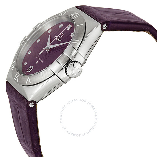 Omega Constellation Purple Diamond Dial Purple Ladies Watch 123.13.35.60.60.001