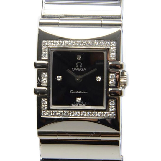 Omega Constellation Quartz Diamond Black Dial Unisex Watch 15284600