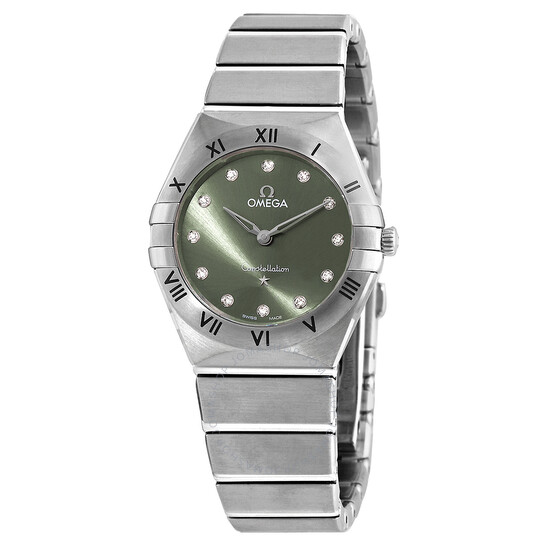 Omega Constellation Quartz Diamond Green Dial Ladies Watch 131.10.28.60.60.001