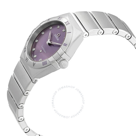 Omega Constellation Quartz Diamond Purple Dial Ladies Watch 131.10.28.60.60.002