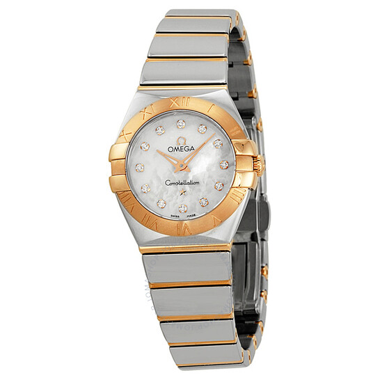 Omega Constellation Rose Gold Mother of Pearl Diamond Ladies Watch 123.20.24.60.55.003