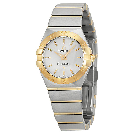 Omega Constellation Silver Dial Stainless Steel and Gold Ladies Watch 123.20.24.60.02.002