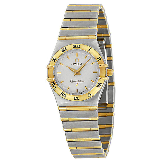 Omega Constellation Silver Dial Stainless Steel and Yellow Gold Ladies Watch 1272.30