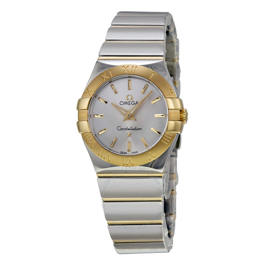 Omega Constellation Silver Dial Yellow Gold Ladies Watch 12320276002004