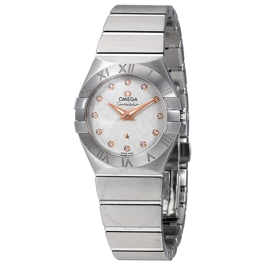 Omega Constellation Silver Diamond Dial Ladies Watch 123.10.27.60.52.001