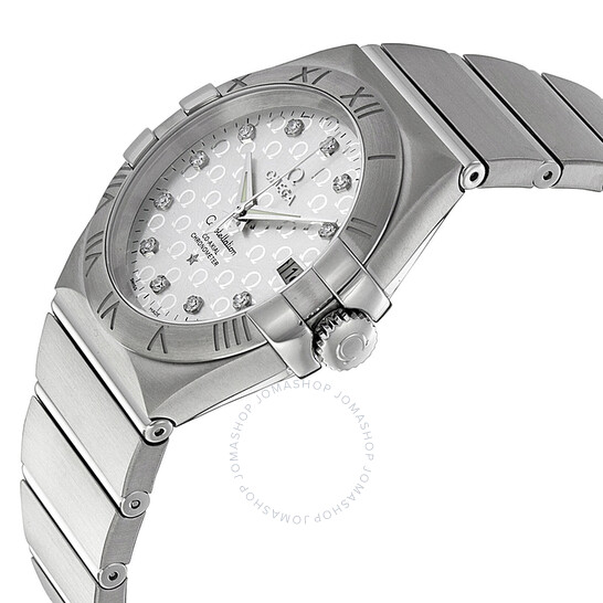 Omega Constellation Silver Diamond Dial Stainless Steel Men’s Watch 123.10.35.20.52.002