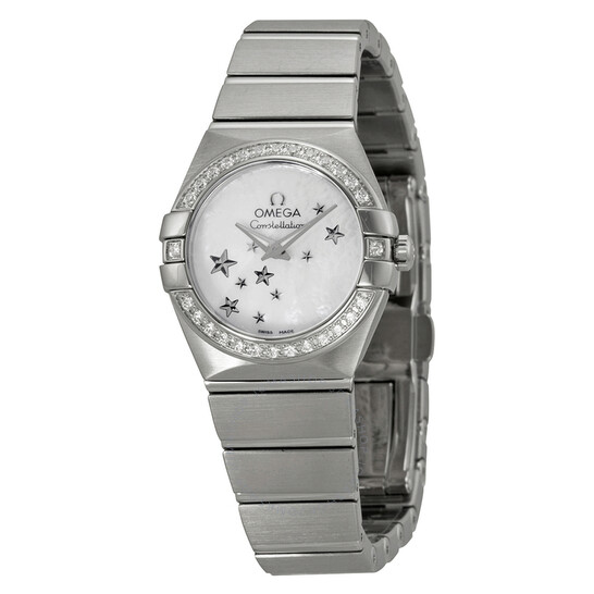 Omega Constellation Star Mother of Pearl Dial Stainless Steel Ladies Watch 12315246005003