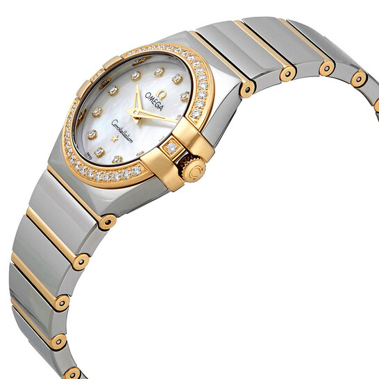 Omega Constellation White Mother of Pearl Dial Stainless Steel Ladies Watch 12325276055007