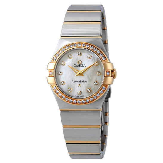 Omega Constellation White Mother of Pearl Dial Stainless Steel Ladies Watch 12325276055007