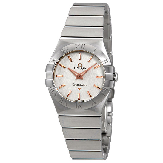 Omega Constellation White Opaline-Silvery Dial Ladies Watch 123.10.27.60.02.004