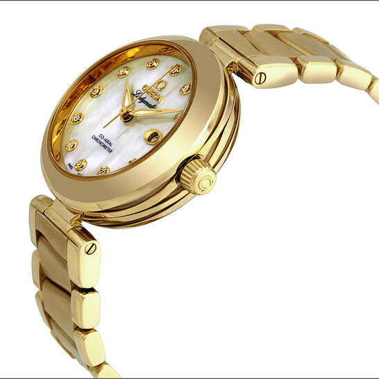 Omega De Ville 18kt Yellow Gold Ladies Watch 425.60.34.20.55.003