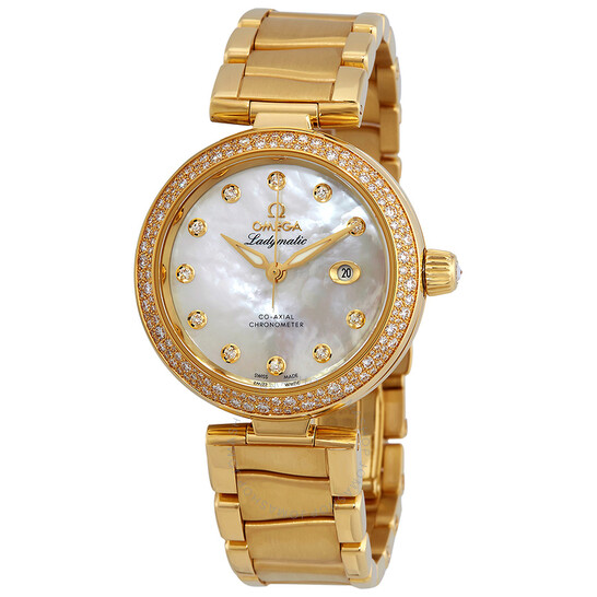 Omega De Ville 18kt Yellow Gold Ladies Watch 425.65.34.20.55.009