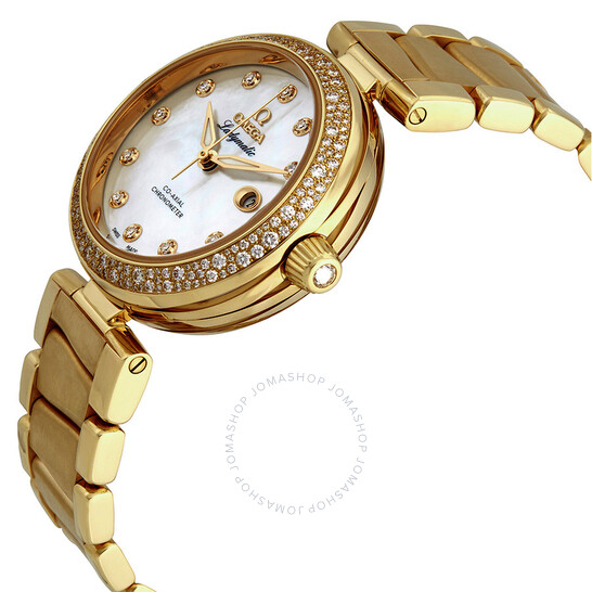 Omega De Ville 18kt Yellow Gold Ladies Watch 425.65.34.20.55.009