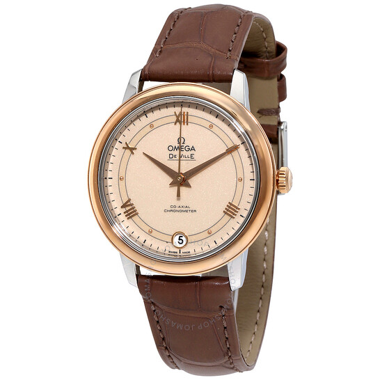 Omega De Ville Automatic Beige Dial Ladies Watch 424.23.33.20.09.001