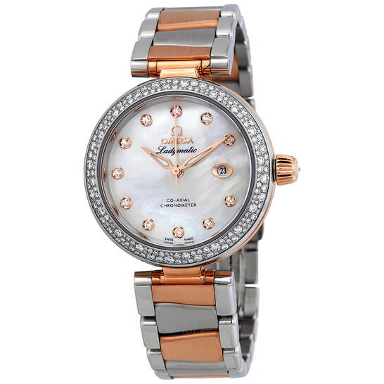 Omega De Ville Automatic Mother of Pearl Dial Ladies Watch 425.25.34.20.55.004