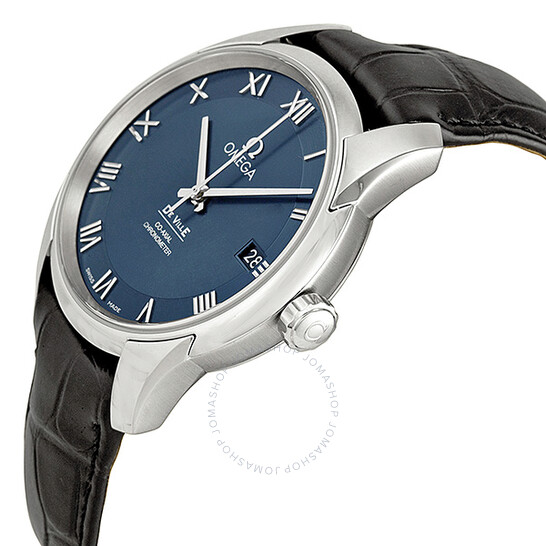 Omega De Ville Blue Dial Black Leather Men’s Watch 431.13.41.21.03.001