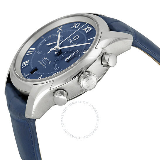 Omega De Ville Blue Dial Blue Leather Men’s Watch 43113425103001