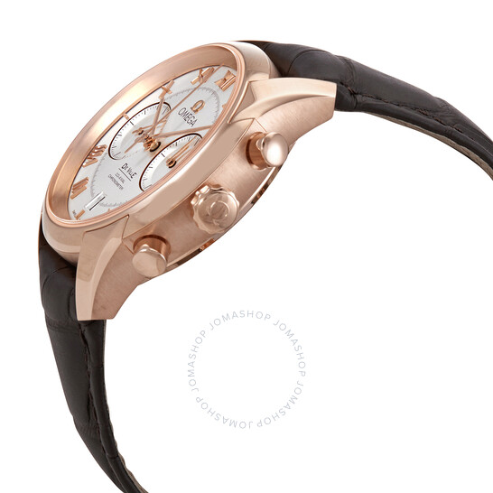 Omega De Ville Chronometer 18kt Rose Gold Case Brown Leather Men’s Watch 431.53.42.51.02.001