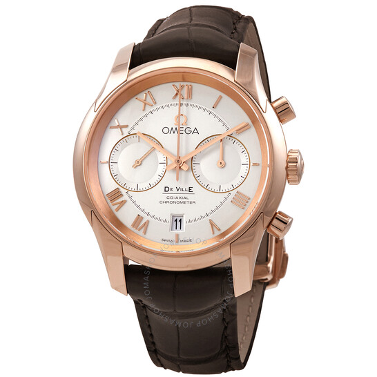 Omega De Ville Chronometer 18kt Rose Gold Case Brown Leather Men’s Watch 431.53.42.51.02.001