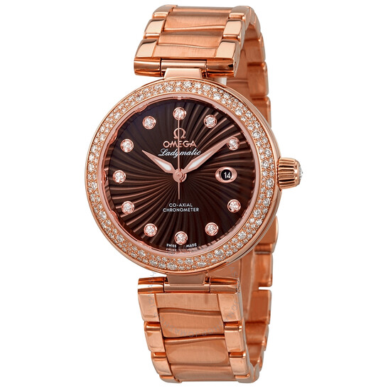 Omega De Ville Ladymatic 18kt Rose Gold Automatic Ladies Watch 425.65.34.20.63.001