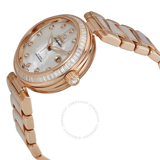 Omega De Ville Ladymatic 18kt Rose Gold Diamond Watch 425.65.34.20.55.007