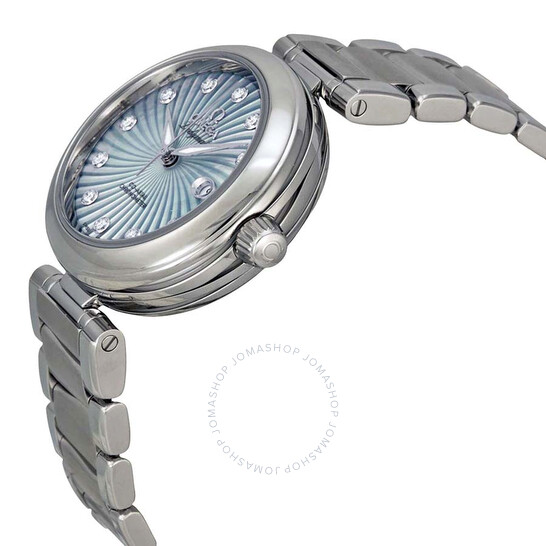 Omega De Ville Ladymatic Blue Mother of Pearl Diamond Dial Automatic Ladies Watch 42530342057002