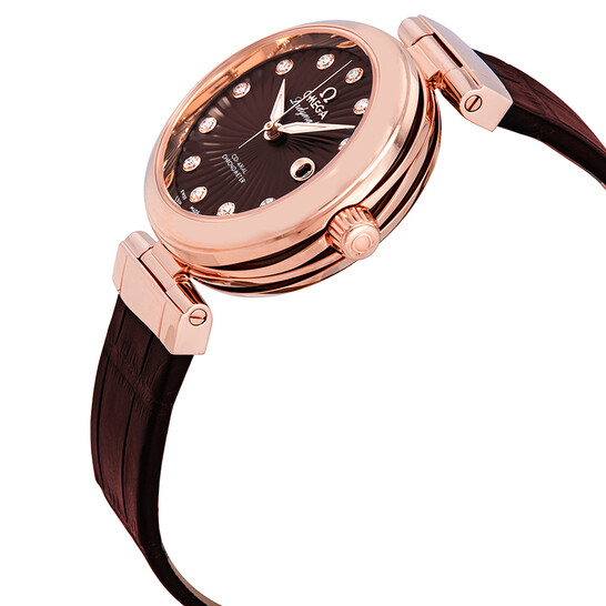 Omega De Ville Ladymatic Brown Diamond Dial Automatic Ladies Watch 425.63.34.20.63.001