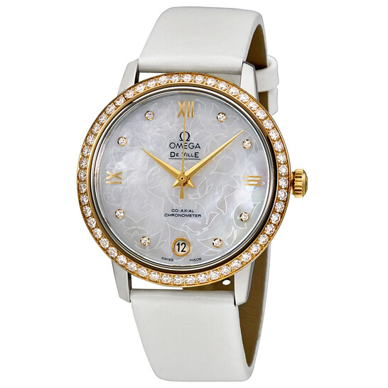 Omega De Ville Mother Of Pearl Butterfly Dial Ladies Watch 424.27.33.20.55.002