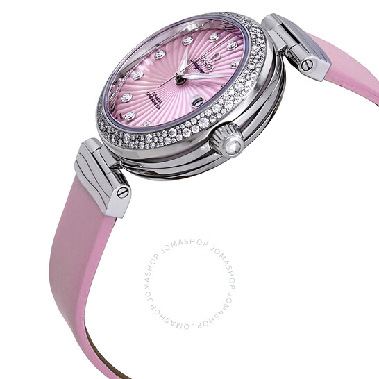 Omega De Ville Pink Mother of Pearl Diamond Dial Ladies Watch 425.37.34.20.57.001