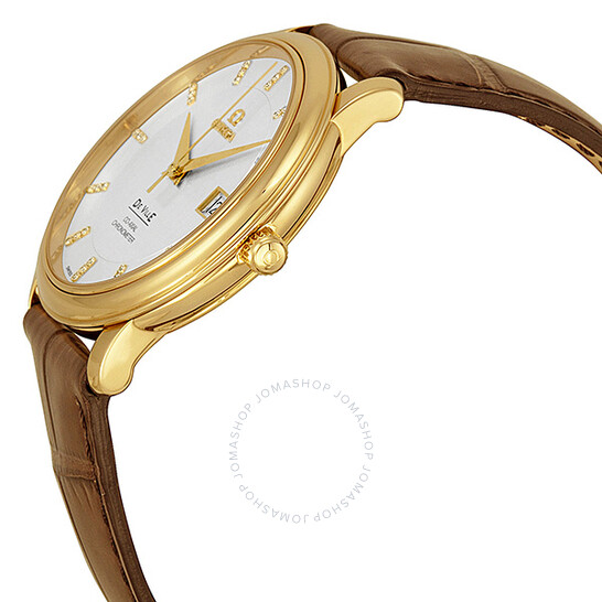 Omega De Ville Prestige Automatic Silver Diamond Dial Yellow Gold Men’s Watch 4617.35.02