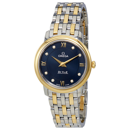 Omega De Ville Prestige Blue Dial Two-tone Ladies Watch 424.20.27.60.53.002