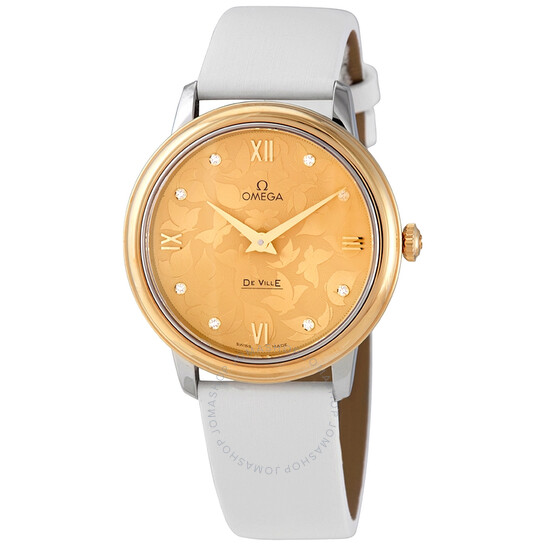 Omega De Ville Prestige Butterfly Champagne Dial Ladies Watch 424.22.33.60.58.001