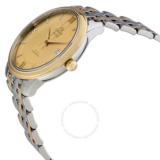 Omega De Ville Prestige Champagne Dial Stainless Steel and 18kt Gold Men’s Watch 424.20.37.20.58.001