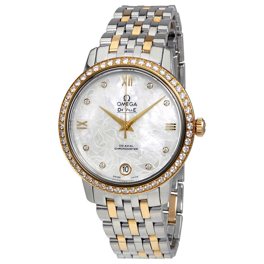 Omega De Ville Prestige Mother of Pearl Butterfly Dial Ladies Watch 424.25.33.20.55.004