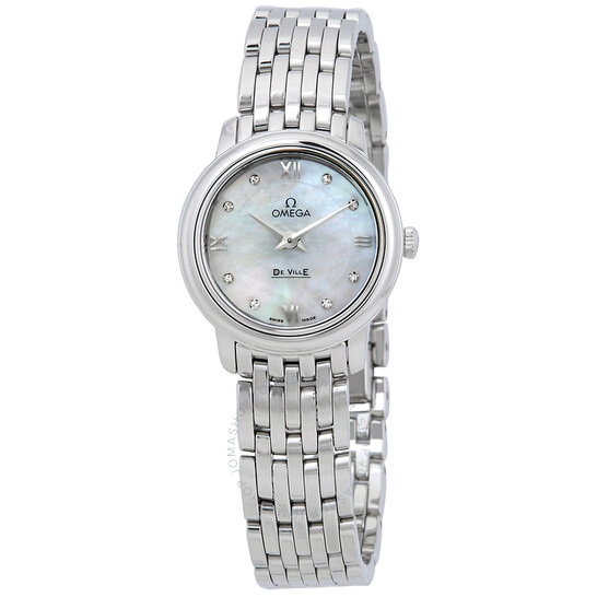 Omega De Ville Prestige Mother of Pearl Dial Ladies Watch 424.10.24.60.55.001