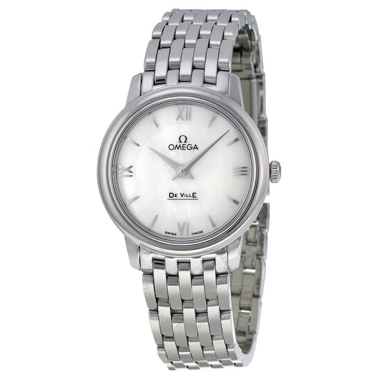 Omega De Ville Prestige Mother of Pearl Dial Ladies Watch 424.10.27.60.05.001