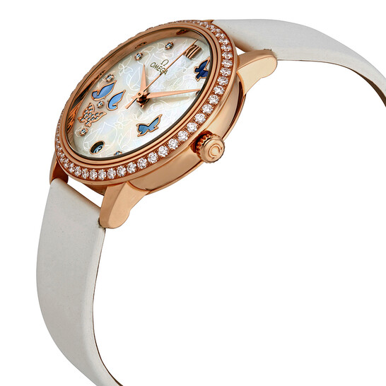 Omega De Ville Prestige Mother Of Pearl Dial Ladies Watch 424.57.33.20.55.002