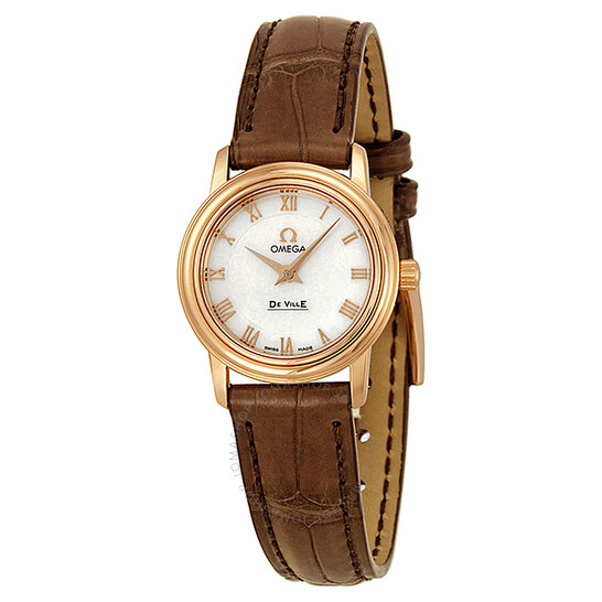 Omega De Ville Prestige Mother of Pearl Dial Rose Gold Ladies Watch 4693.71.02